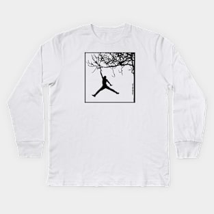 Air Jonesin' (Drone in Tree) Kids Long Sleeve T-Shirt